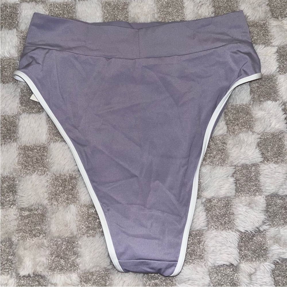 Aerie swim High-Waisted Purple Bikini Bottom size Large - Picture 2 of 3